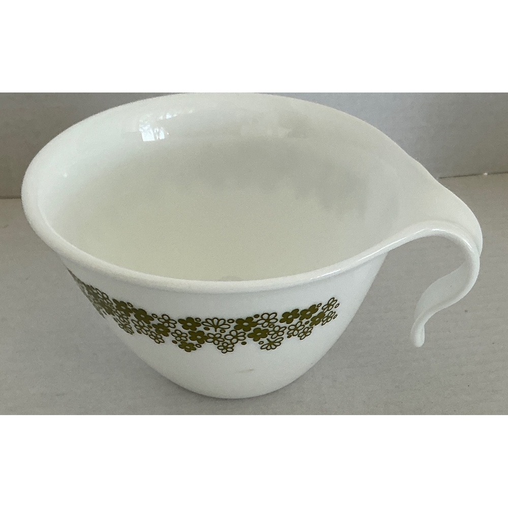Corelle Vintage Crazy Daisy Spring Blossom Green Tea Cup Hook Handle Vitrelle